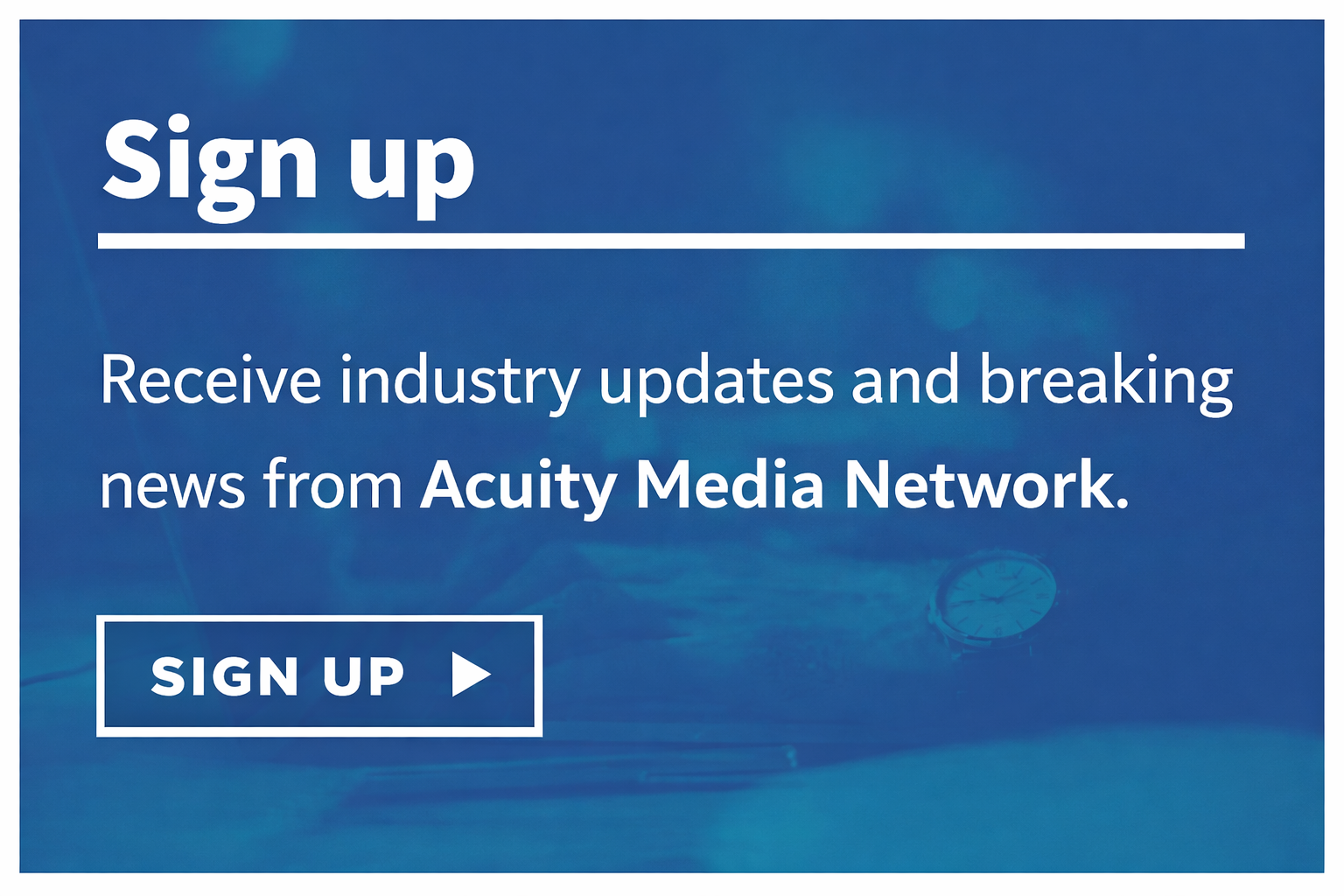 Sign up to newsletter